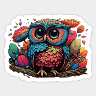 Cute Owl Designe Sticker